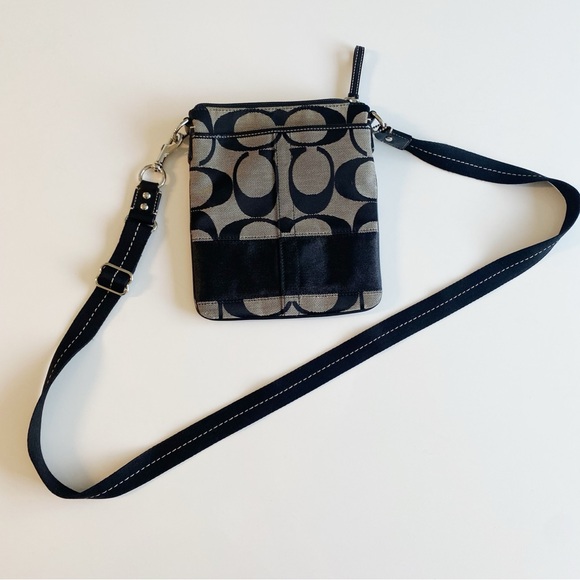 Coach Handbags - Coach Black and Gray Crossbody Bag